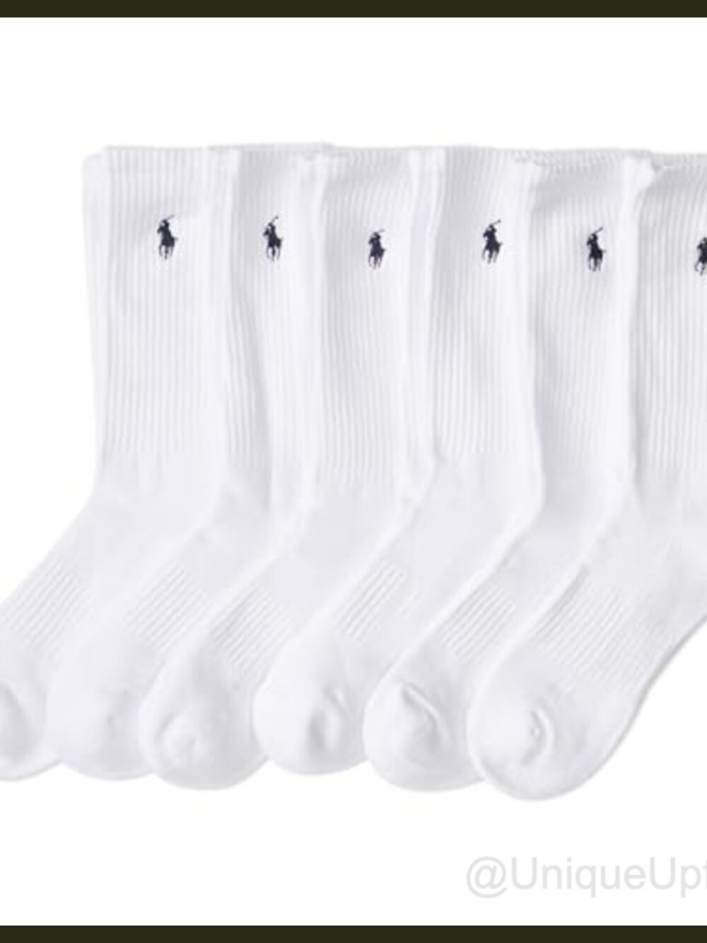 Men's Cotton Athletic Performance Crew Socks 6 Pairs Arch Support